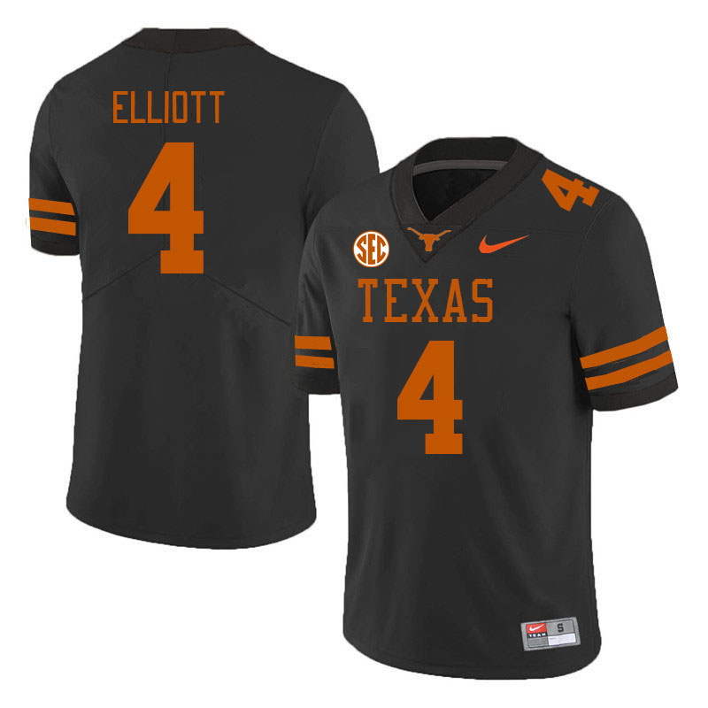 # 4 DeShon Elliott Texas Longhorns Jerseys Football Stitched-Black
